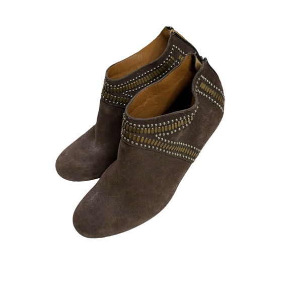 Calleen Cordero Metallic Brown Handcrafted SOMBRA Ankle Boots 9.5 - Picture 10 of 12